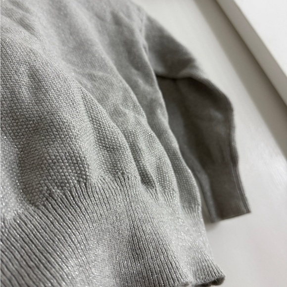 2/$15 GAP Kids Heather Gray Crew Neck Sweater with Sparkle - Picture 5 of 5